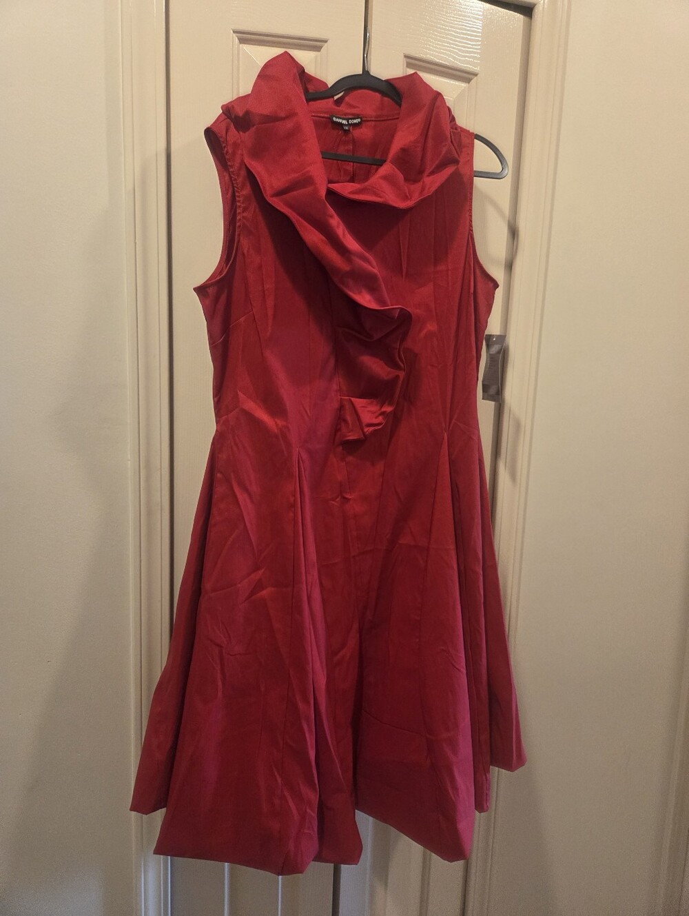 Samuel Dong Red Bubblehem Dress